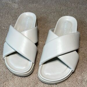 Never worn Fabletics lifestyle slip on sandals size 8.